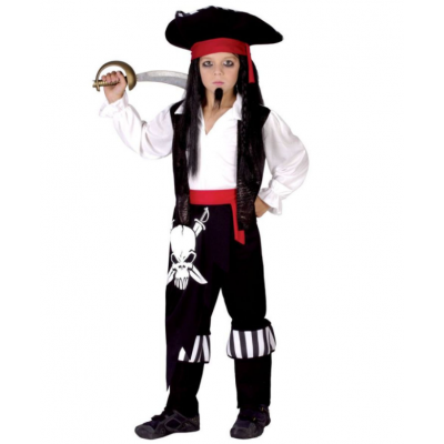 Karnevalový kostým - Pirát s klobúkom S